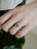 14K Gold Filled Handmade Emerald Forest Phosphosiderite Ring