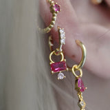 Vintage Ruby Red Stud