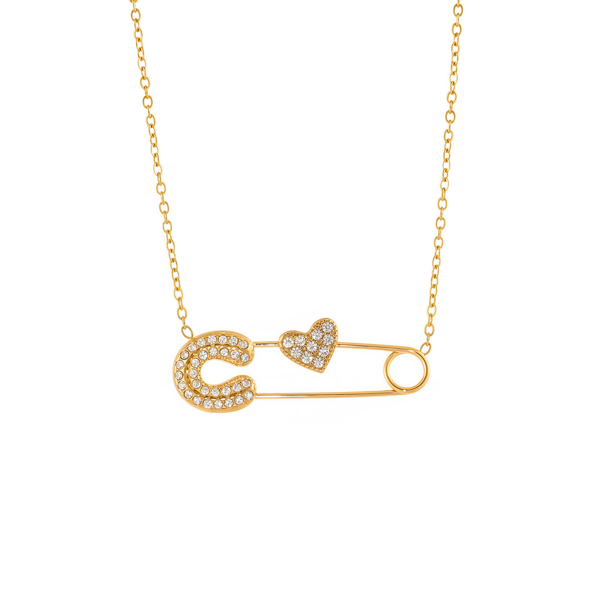 Safety Pin Pendant Necklace