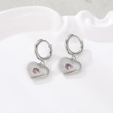 Heart-Shaped Drop Earrings