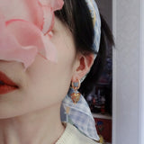 heart charm hoop earrings