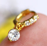 Mermaid Teardrop CZ Earrings 925 Sterling Silver