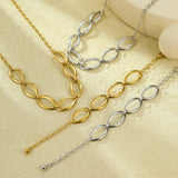 Geometric Oval & Circle Necklace & Bracelet – Minimalist, Elegant Design