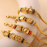 Crown Heart Pendant Bracelet