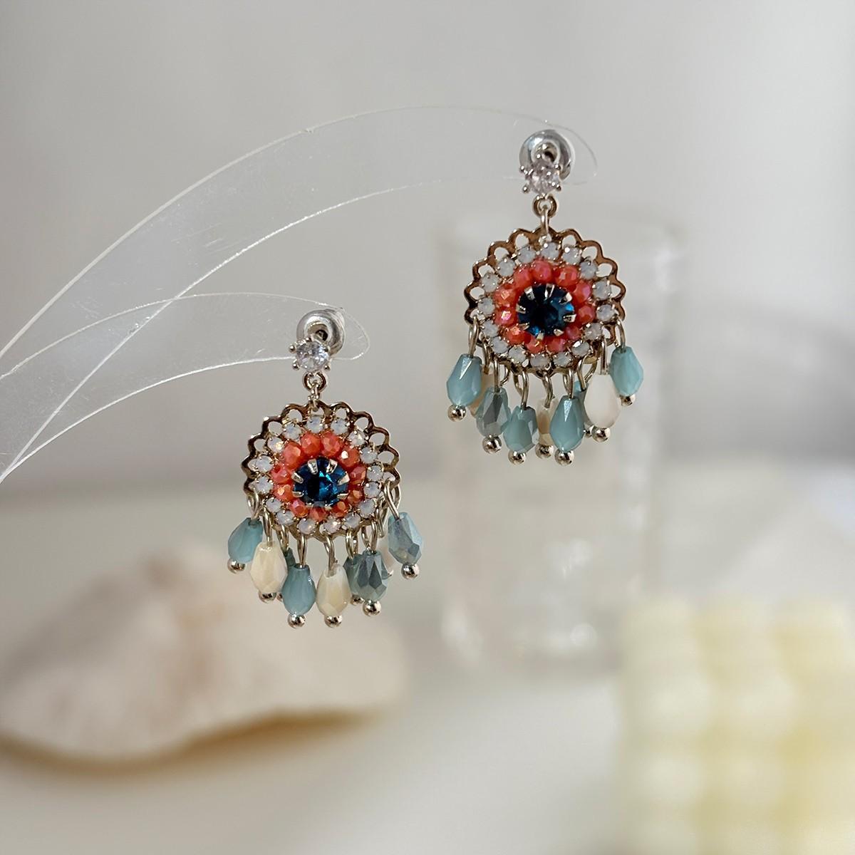 beads dangle earrings