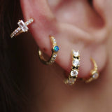 Baroque CZ Sterling Silver Ear Cuff