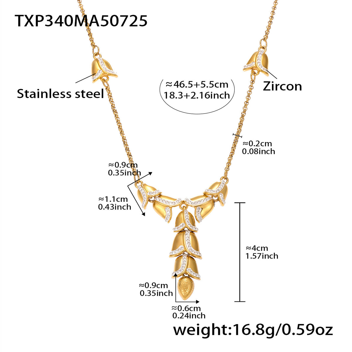 Kyanite Moon & Sea Turtle Necklace – 18K Gold Plated Stainless Steel, Beachy Minimalist Shell Pendant, Vacation Jewelry