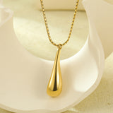 Oversized Teardrop Pendant Necklace
