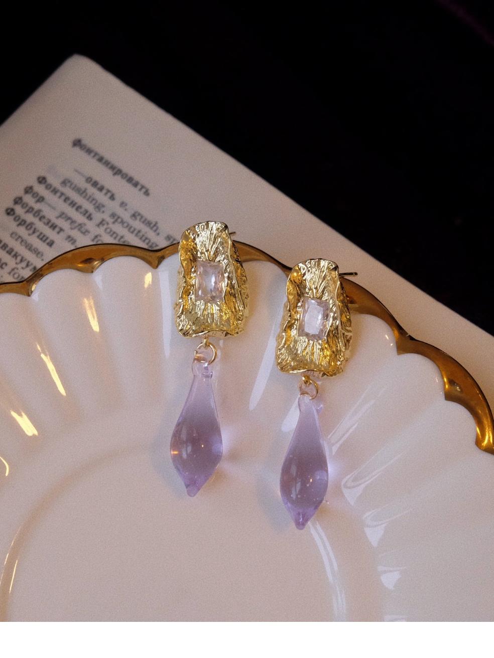 romantic crystal drop earrings