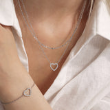 Sparkling Heart Necklace & Bracelet