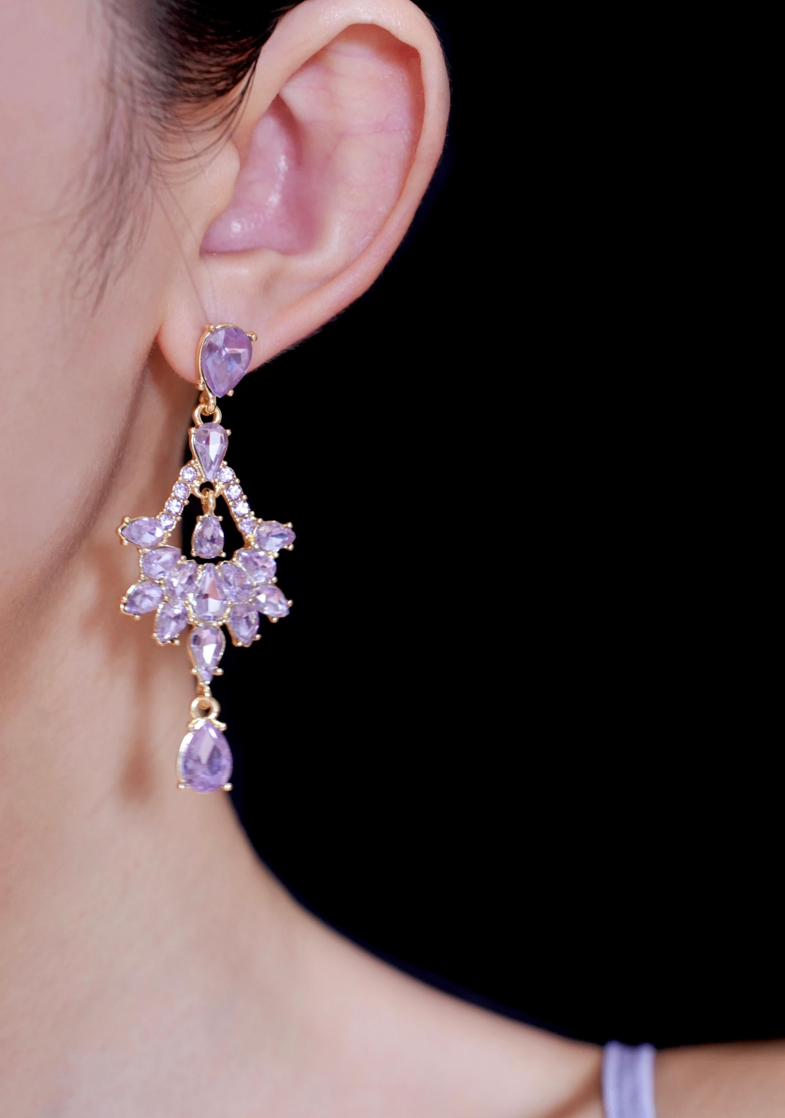 art deco dangle earrings