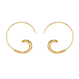 Minimalist C-Shaped Stainless Steel Hoop Earrings – PVD 18K Gold Plated Modern European Style Jewelry