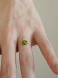14K Gold Filled Handmade Emerald Forest Phosphosiderite Ring