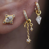 Baroque Crystal Tassel Stud