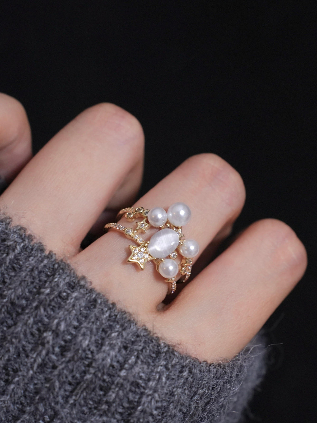 pearl cluster ring