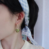 handmade heart charm hoop earrings