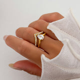 Luxe Stackable Heart Fashion Ring