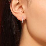 Minimalist Zircon Huggie Hoop Earrings – PVD 18K Gold Plated Titanium Steel, Tarnish-Free Everyday Jewelry for Women