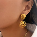 Geometric Hollow Pendant Earrings