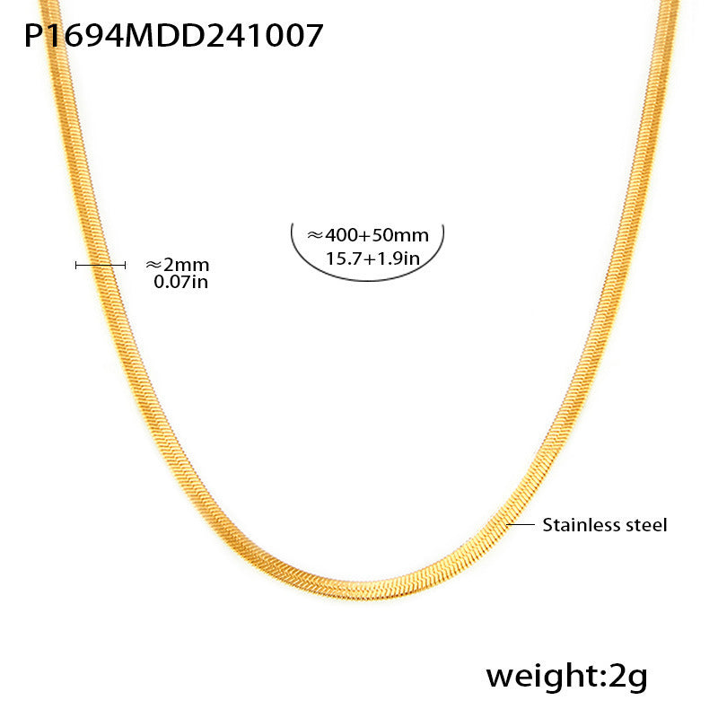 Stainless Steel Starry Diamond-Shaped Pendant Necklace – Sparkling Minimalist Choker