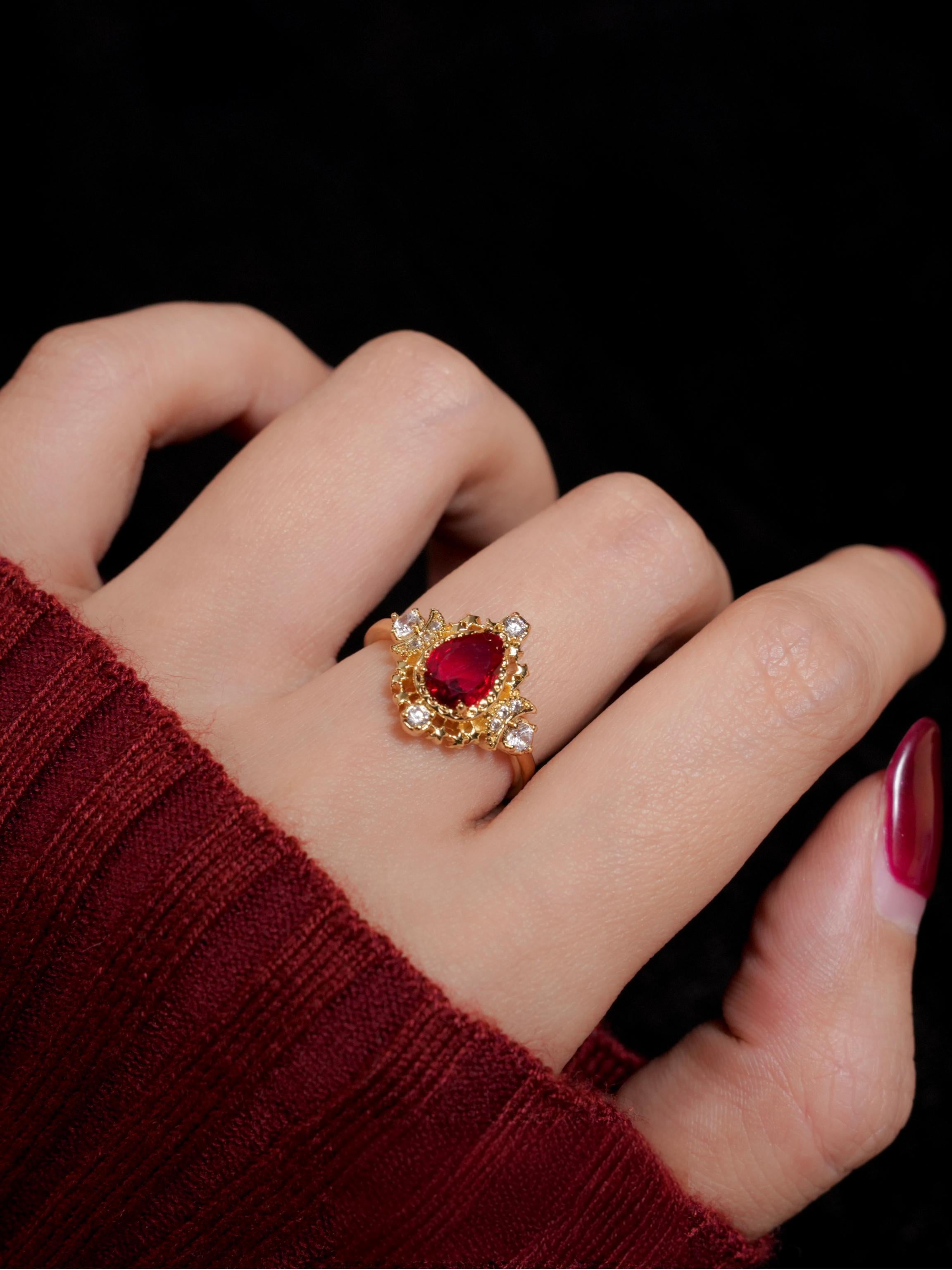 art deco cocktail ring