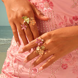 Big Purple Flower Ring