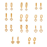 Delicate Hollow Heart Pendant Earrings