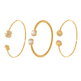 Four-Leaf Clover CZ Open Bangle