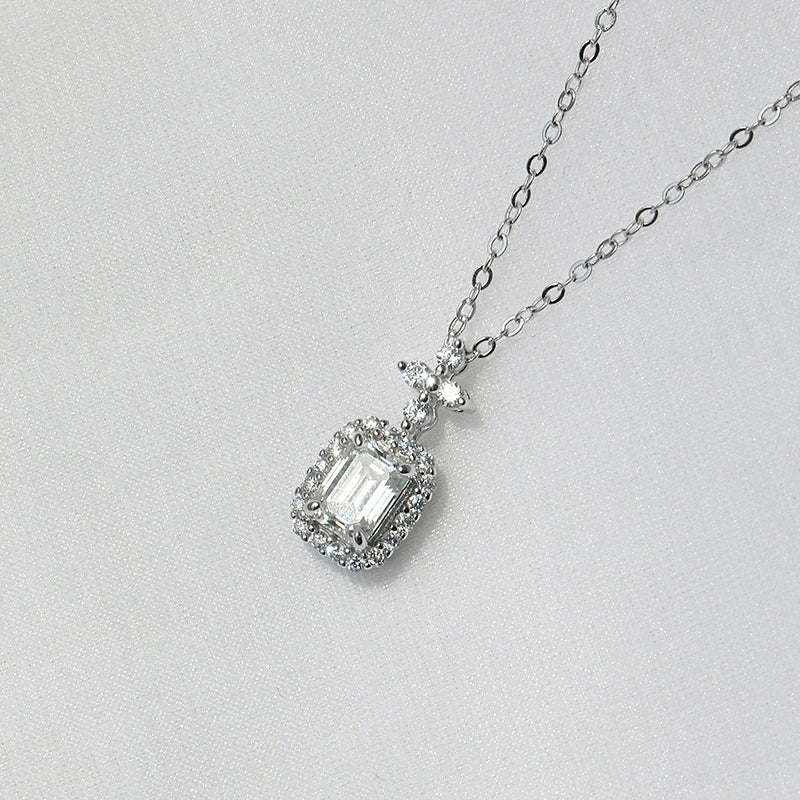 1CT Moissanite S925 Sterling Silver Perfume Bottle Pendant Necklace