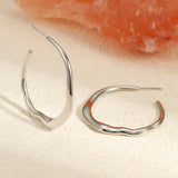 C-Shaped Hoop Earring