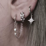 North Star Tassel Ear Cuff 925 Sterling Silver