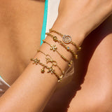 Bow Bracelet – Titanium Steel with Cubic Zirconia, Elegant Statement Jewelry