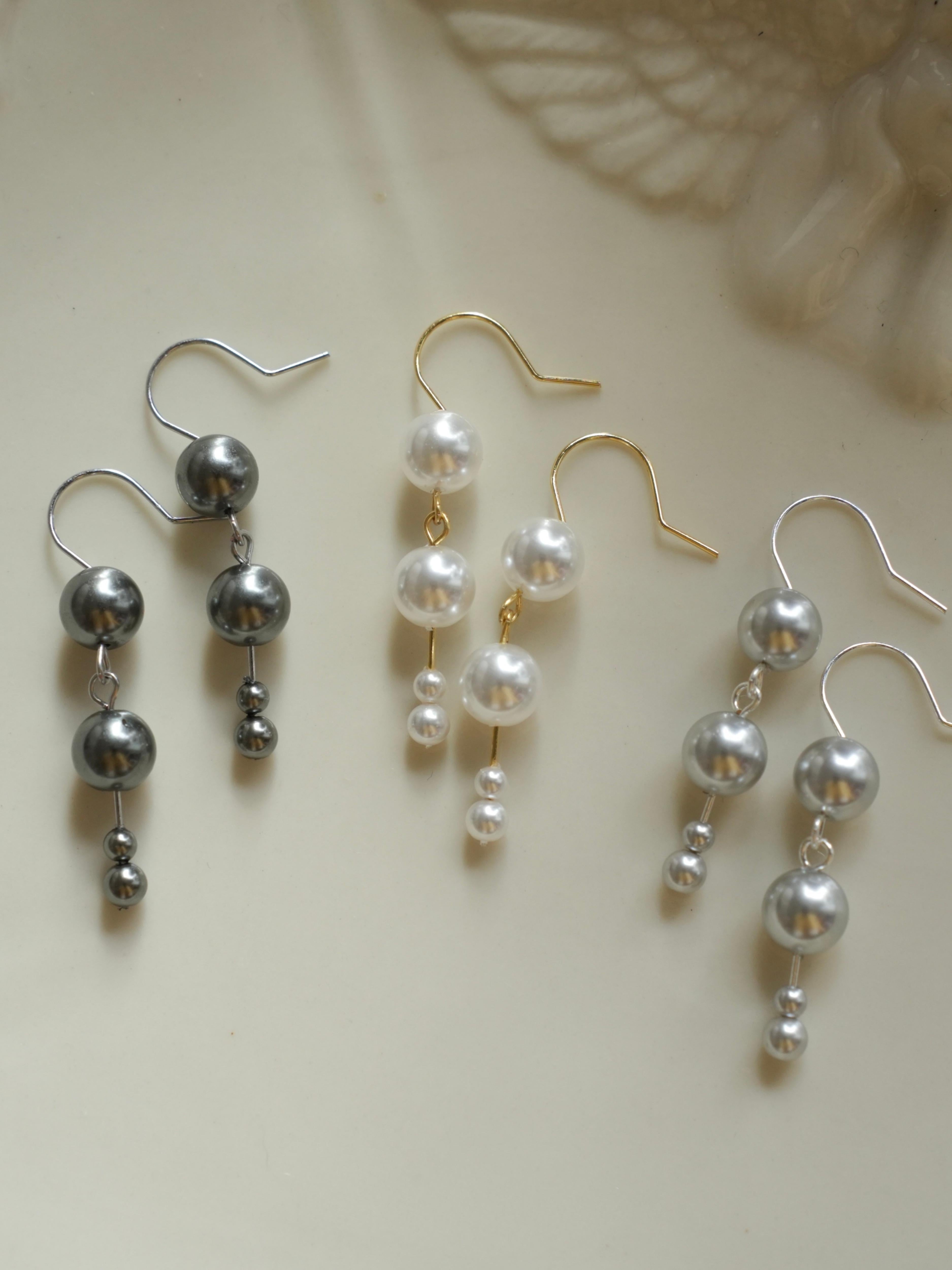 vintage pearl drop earrings