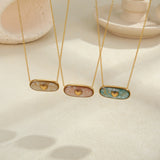 Heart-Shaped Resin Shell Necklace