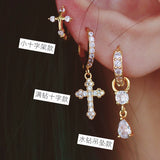 Pavé Diamond Cross Ear Cuff 925 Sterling Silver