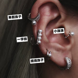 Pearl CZ Vintage Ear Cuff 925 Sterling Silver