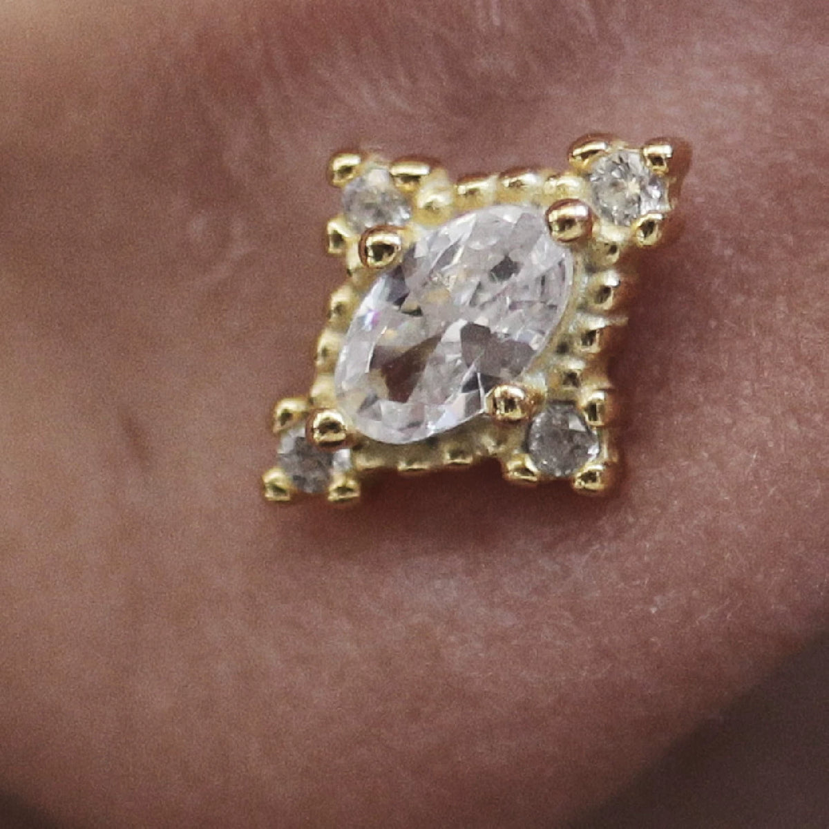 Baroque Crystal Tassel Stud