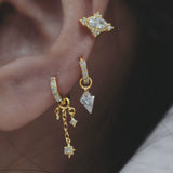 Baroque Crystal Tassel Stud