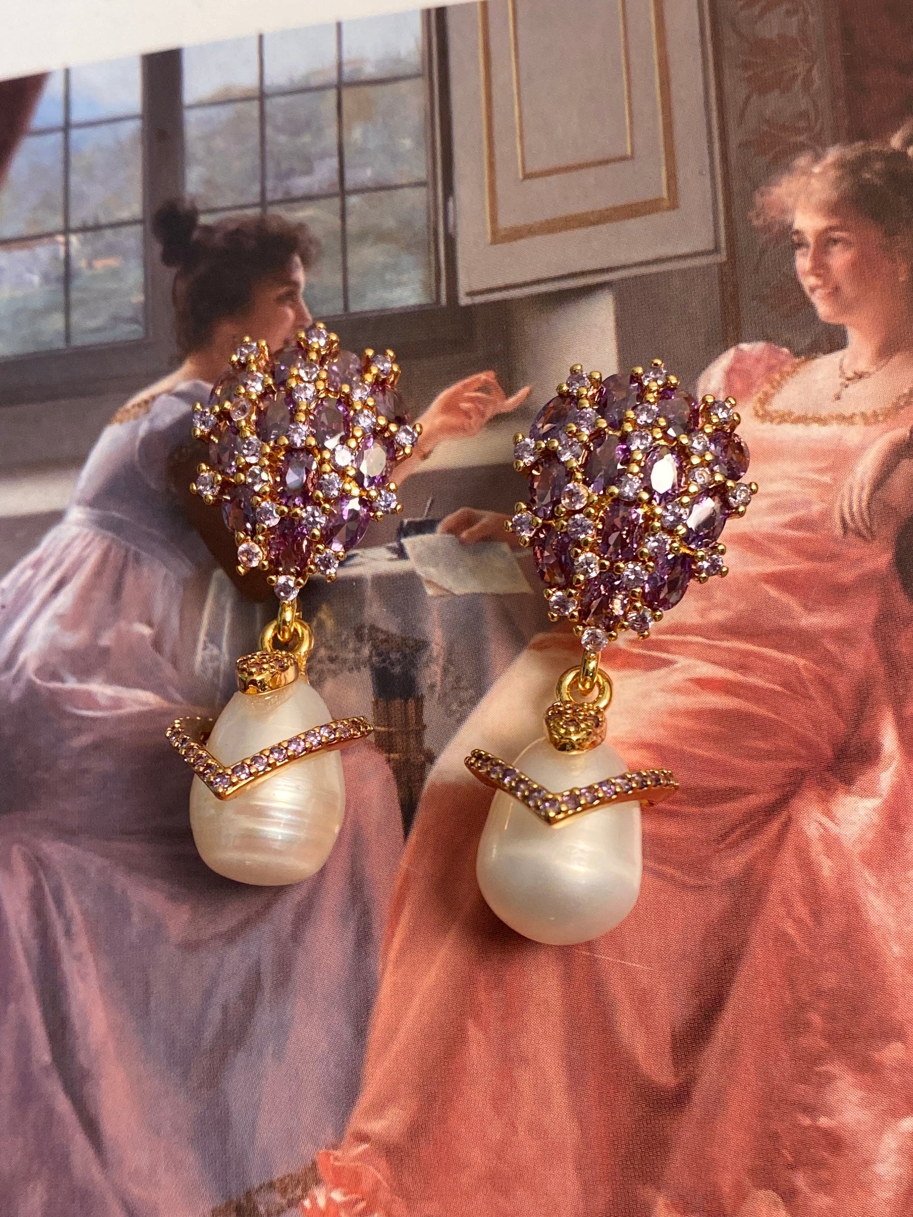 baroque pearl earrings