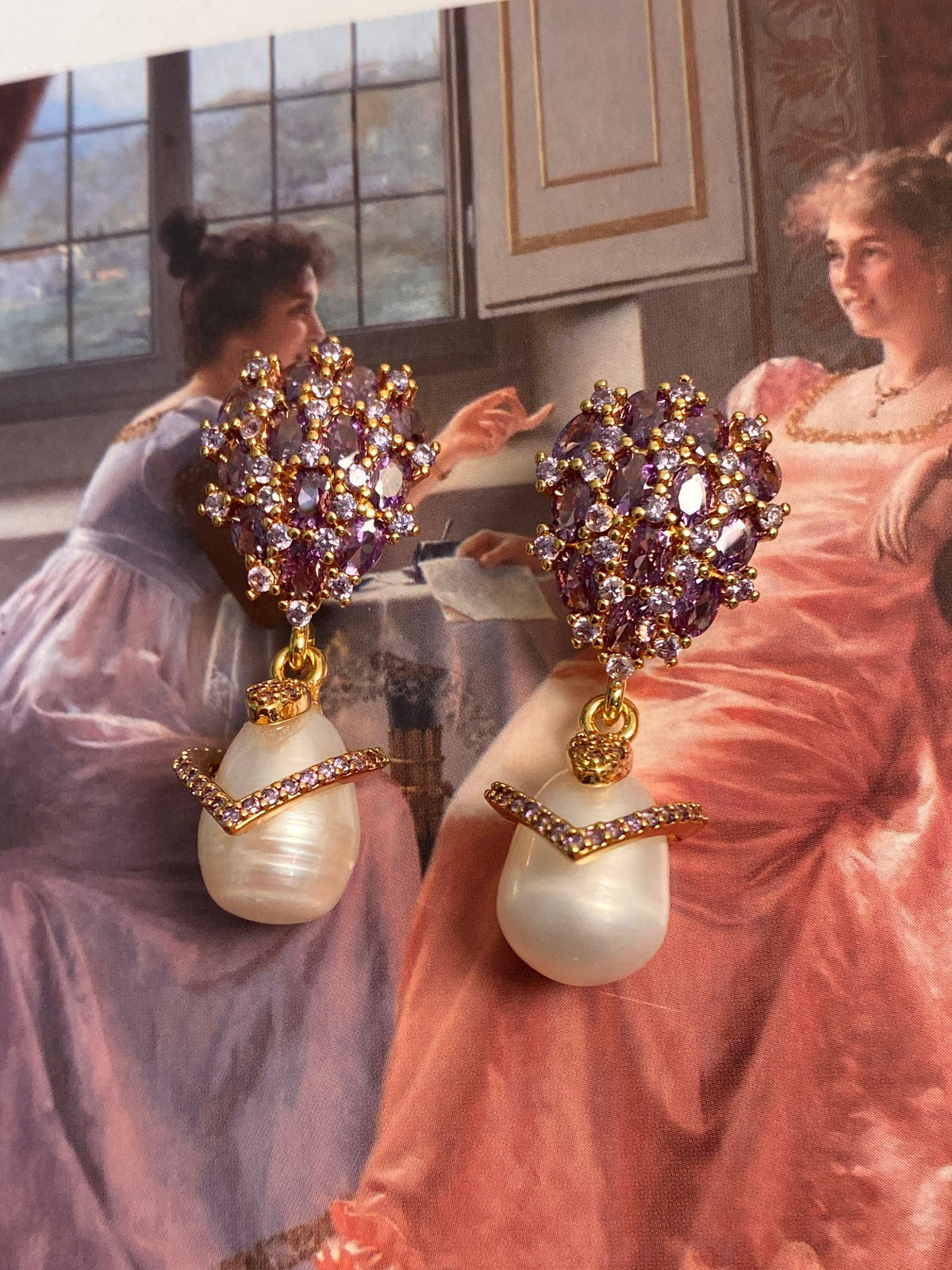 baroque pearl earrings