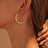 C-Shaped Hoop Earring