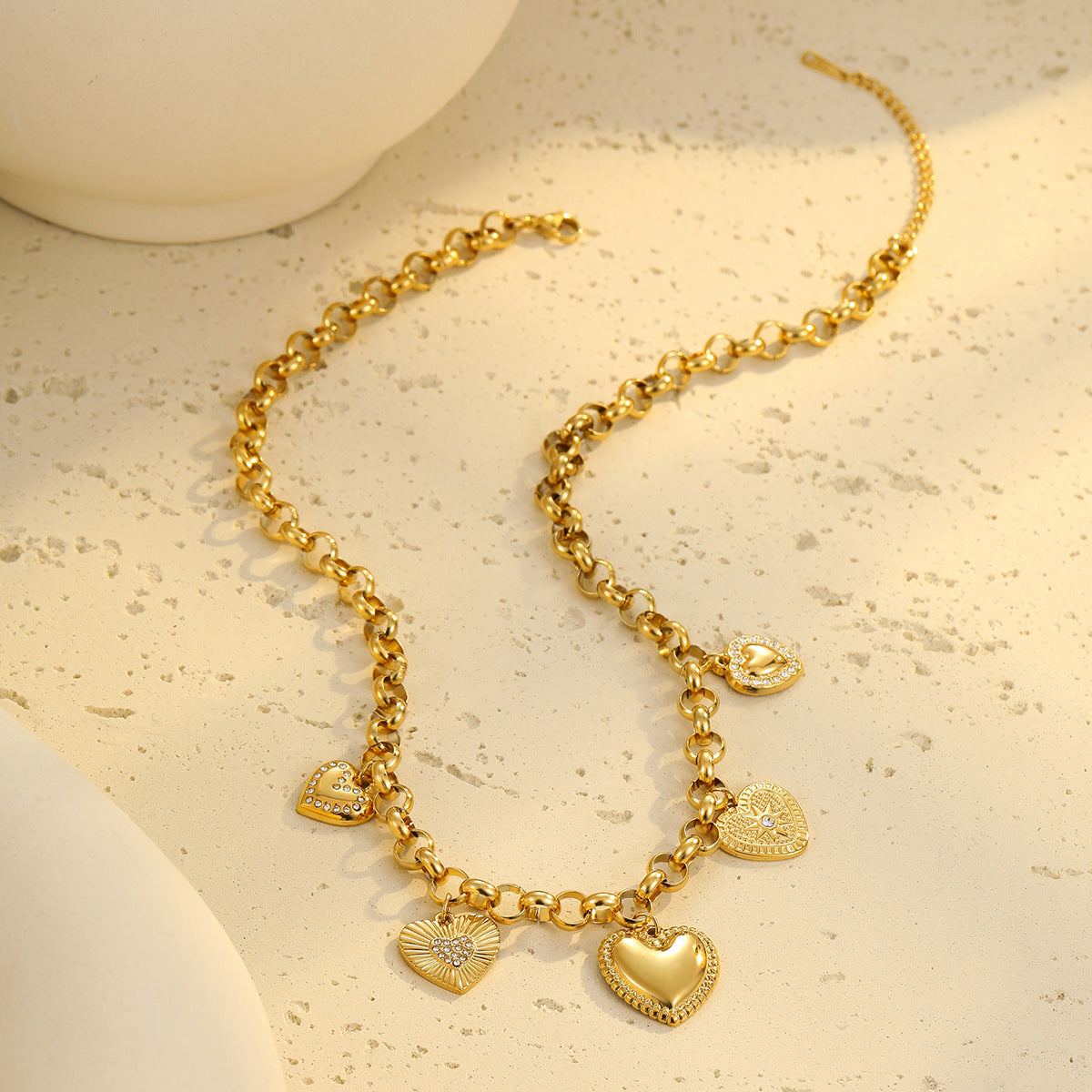 Heart Pendant Necklace Bracelet