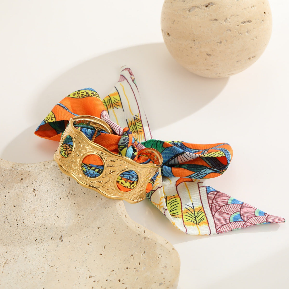 Textured Wide Cuff Bracelet