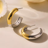 C-Hoop Color Block Earrings