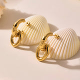 C-Shape Irregular Color Block Stud Earrings