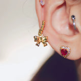 Sweet Heart Bow Stud