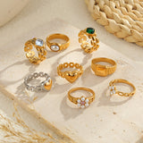 Heart Flower Ring with Zircon