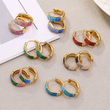 Colorful CZ Sphere Earrings