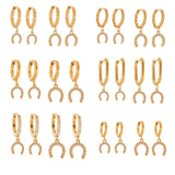 5A Zircon Horseshoe Hoop Earrings – PVD Gold Plated Stainless Steel, Minimalist Sparkling Pendant Jewelry