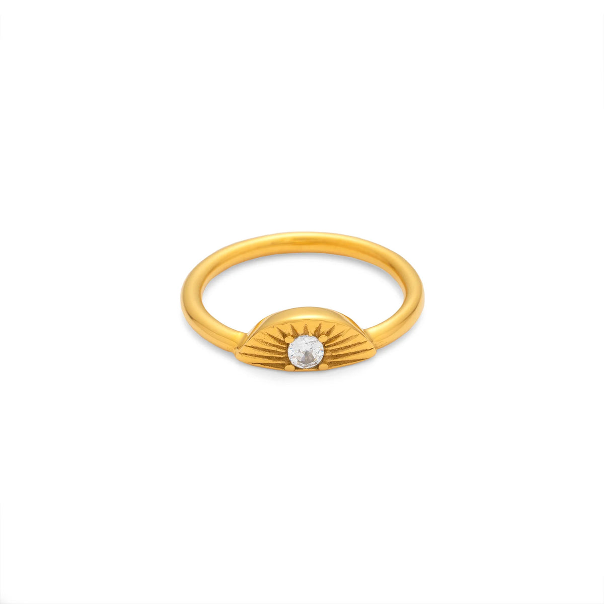Half-Sunburst Ring